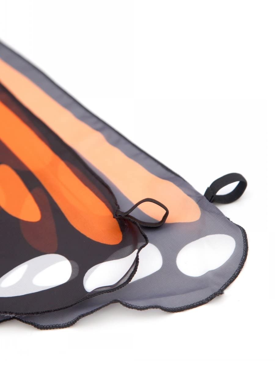 CISMARK Monarch Butterfly Wings Costume for Halloween Party (Orange butterfly)