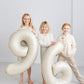 Cream Number 6 Balloon 40 Inch, 6 Balloon Number, 6Th Birthday Decorations, Cream Party Supplies For Boys Girls