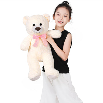 Sausudols Teddy Bear Stuffed Animal 24'' Small Teddy Bear Gift For Valentine'S Day Christmas Birthday White