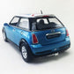 KiNSMART Mini Cooper S Die Cast Metal Model Toy Car, 5" Scale, British Flag Blue, Pullback Action