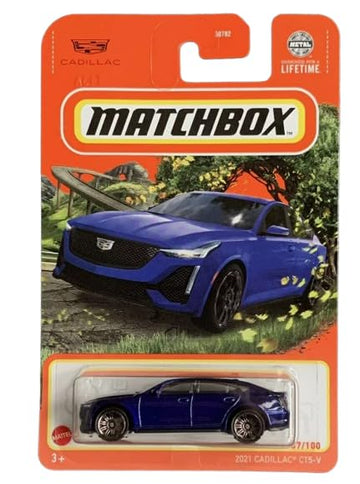 Matchbox 2021 Cadillac Ct5-V Diecast Car, Blue, 37/100