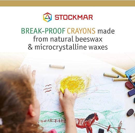 STOCKMAR Wax Crayons - 12 Colors in Cardboard Box