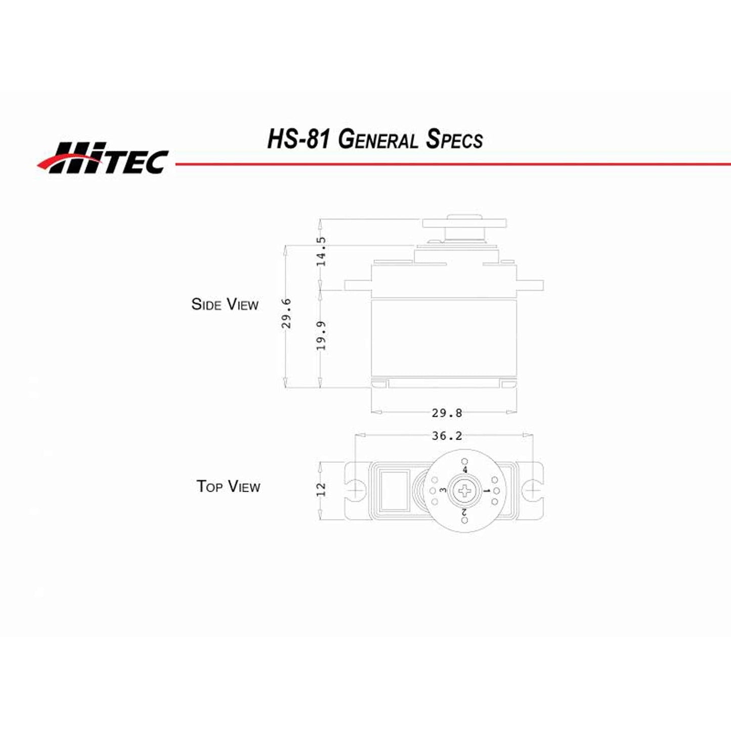Hitec 31081S HS-81 Sub Micro Servo