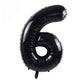 Toniful 40 Inch Black Large Numbers Balloons0-9,Number 6 Digital 6 Helium Balloons,Foil Mylar Big Number Balloons For Birthday P