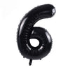 Toniful 40 Inch Black Large Numbers Balloons0-9,Number 6 Digital 6 Helium Balloons,Foil Mylar Big Number Balloons For Birthday P