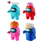 P.M.I. Among Us Action Figures 4 Pack - 5.3" Multicolor Plastic with 8 Hands, Hats & Accessories (Model: AU6230)