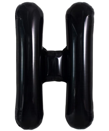 Toniful 40 Inch Large Black H Letter Balloons Jumbo Helium Balloons,Foil Mylar Big Alphabet Balloons For Birthday Party Annivers