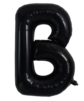 Toniful 40 Inch Large Black B Letter Balloons Jumbo Helium Balloons,Foil Mylar Big Alphabet Balloons For Birthday Party Annivers