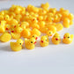 Kuanfine 60 Pcs Tiny Duck Figures Mini Resin Duck Miniature Bead Slime Charms for Dollhouse Garden Landscape Aquarium Decoration