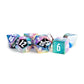 Fanroll By Metallic Dice Games 16Mm Aluminum Plated Acrylic Poly Dnd Dice Set: Rainbow Aegis W/White Numbers, Role Playing Game