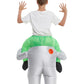 Hsctek Inflatable Alien Costume Kids Boys Girls, Blow Up Riding Alien Abduction Costume Child, Carrying Me Holding Man Halloween Costume Children, Silver