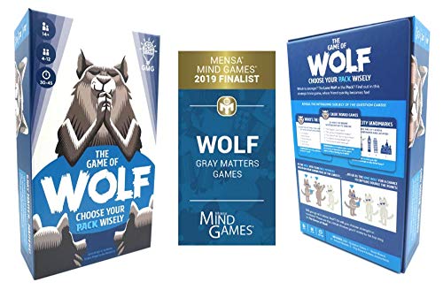 Gray Matters Games Trivia Game - The Game of Wolf for Friends & Families, Gray, Paper Material