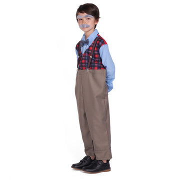 Rabtero Boys' Old Man Costume, 100 Days Of School, Size 4-6, Polyester, For Little Kids