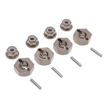 GTHELE 12mm Aluminum Wheel Hex Drive Hub Adaptor (4P) & M4 Locknut (4P) RC Model Car Parts