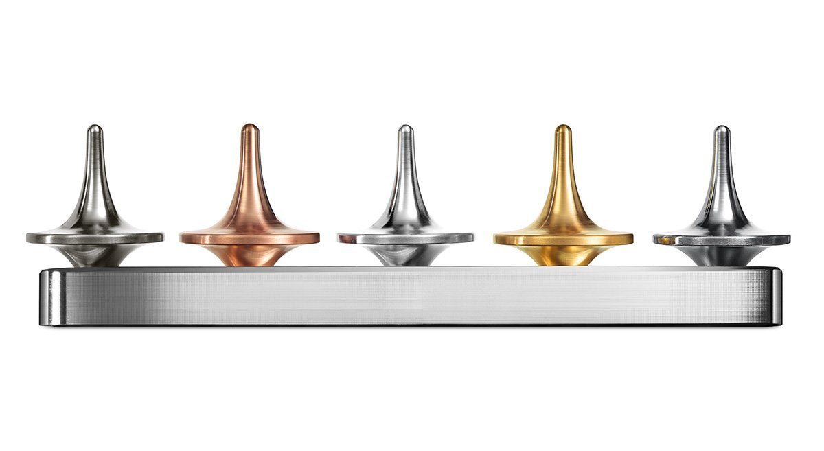 Foreverspin Mini Metal Museum(5 Unique Tops, 1 Dock) - World Famous Spinning Tops