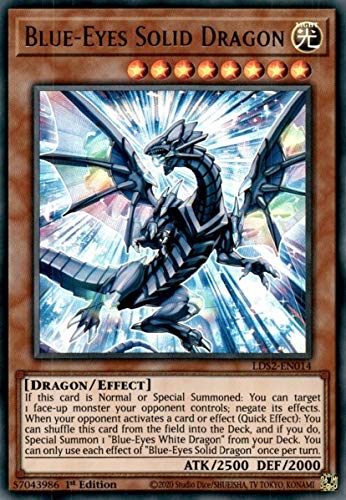 Blue-Eyes Solid Dragon - Lds2-En014 - Ultra Rare - 1St Edition
