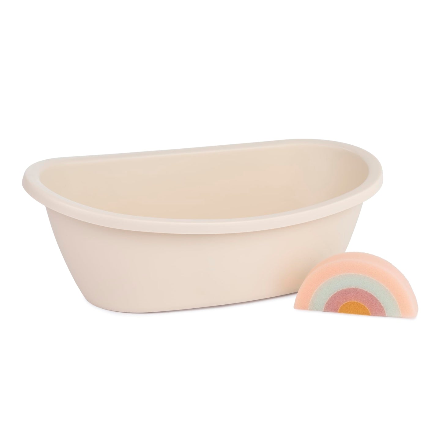 Miniland Doll Bathtub and Rainbow Sponge Set - Made in Spain, Quality, Imagination, Bathing, ECO