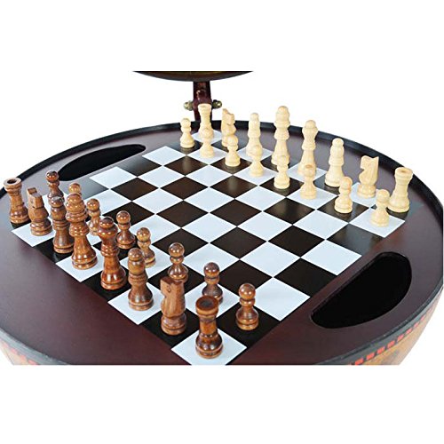 Old Modern Handicrafts 13-Inches Red Globe With Chess Holder - Handcrafted From Wood - An Exotic World Globe For Home & Office Or Any Space -15.0L X 13.0W X 19.0H Inches