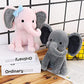 Boqopod Stuffed Elephant Animal Plush Toys 9 Inch (Gray)