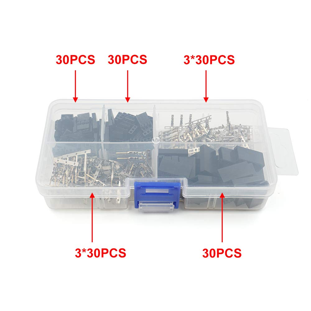 30 Sets Servo Plug Male Female Connector Crimp Pin Kit Compatible Futaba for Hitec Spektrum RC