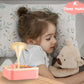 Kids Phonograph With 96 Cards,Children'S Storyteller Sleeping Music Box (Pink)