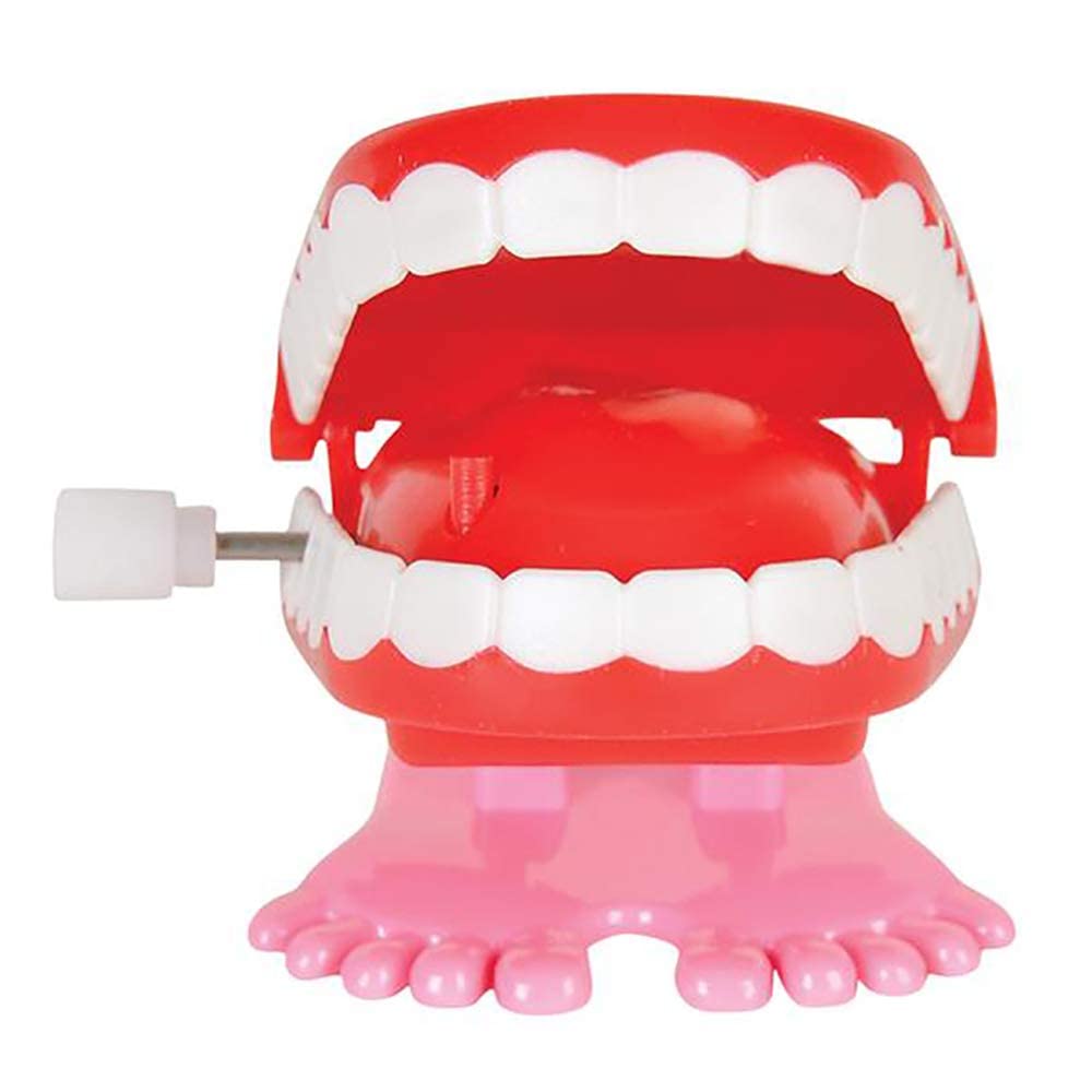 The Dreidel Company Wind Up Teeth Chomping & Chattering Teeth Toys For Kids Birthday Party Favors, Novelty And Gag Gifts, 1.75''