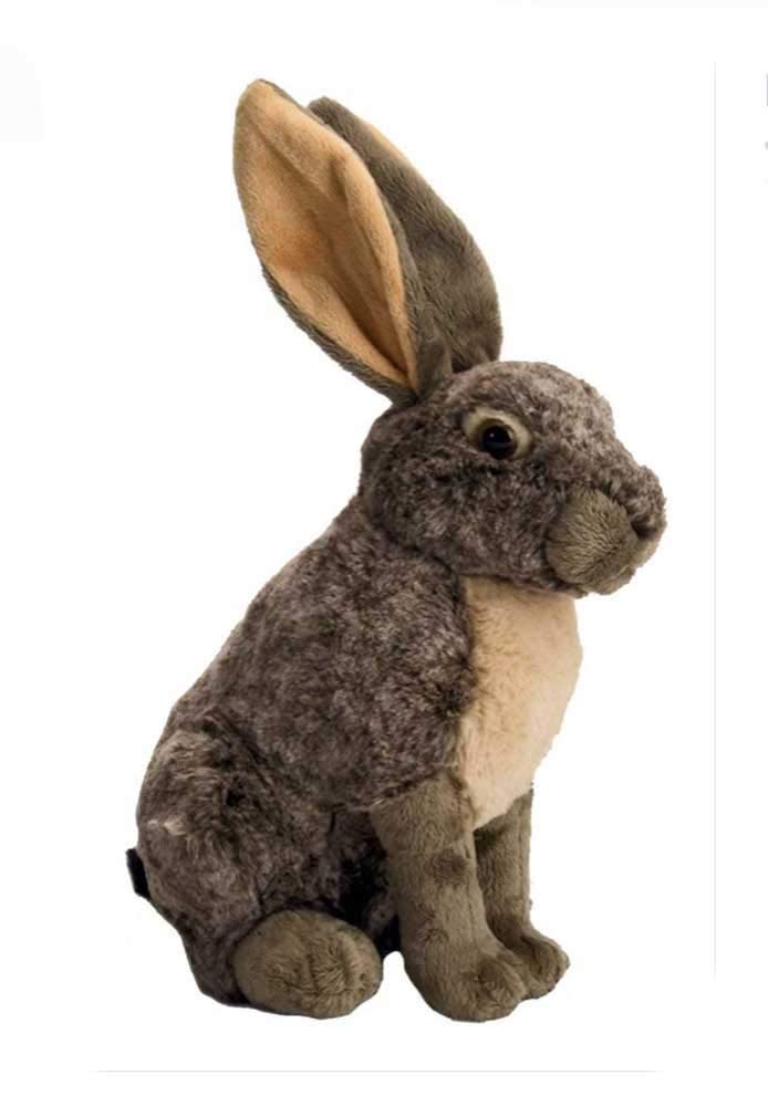 Wild Republic Hare Plush Stuffed Animal, 12" Cuddlekins, Multi Color, Model 13464