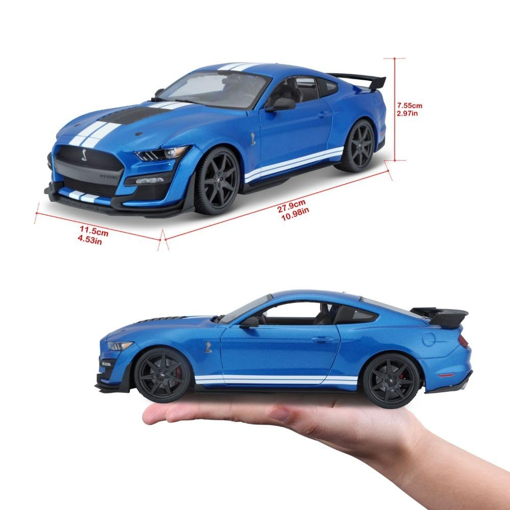 Bauer Spielwaren Maisto 1:18 Special Edition 2020 Mustang Shelby GT500 Model 31388 Metal Diecast, Blue