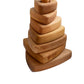 Xsource Natural Wooden Triangle Shape Educational Toy For Toddlers, Montessori Inspired Triangle Stacking And Sorting Learning T