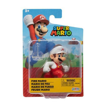 SUPER MARIO Action Figure 2.5 Inch Fire Mario Collectible Toy