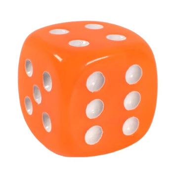 Role 4 Initiative Translucent Neon Orange Acrylic D6 Beads 18mm (12 Pack)