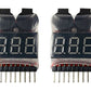 Apex Rc Products 2 Pack Lipo Battery Voltage Checker Alarm Led 1-8 Cell 1655
