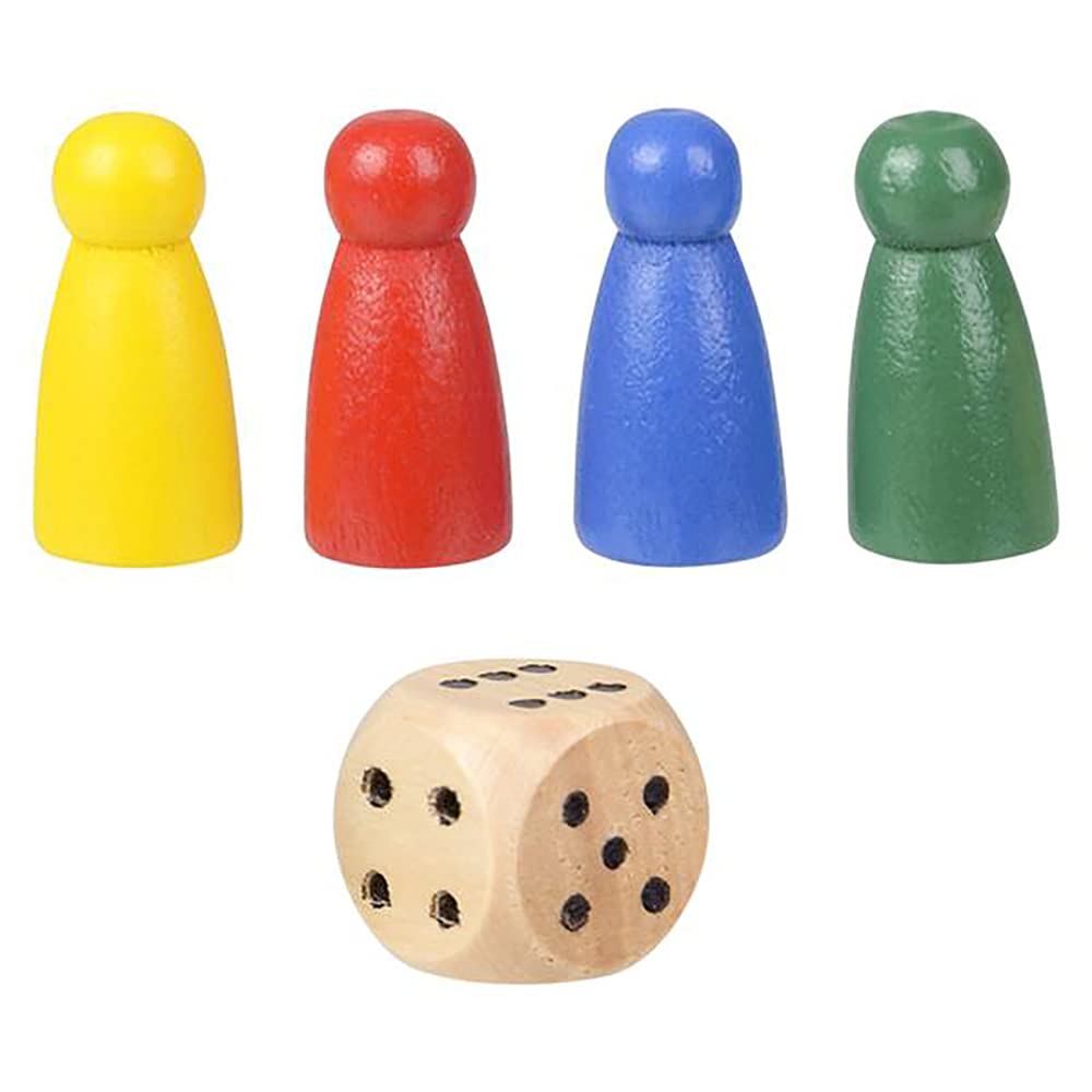 The Dreidel Company Classic Wooden Board Games, Great For Prizes, 10'' (10'' Wooden Snakes & Ladders)