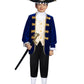 Colonial Costume For Kids America 18Th Patriot General Captain For Boys Halloween Cosplay 3-5T Blue