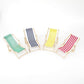 STOBOK Miniature Beach Chair & Table Mini Wooden Folding Beach Sunbath Chair 1:12 Miniature Wooden Lounge Chair and Beach Table Set for Dollhouse Decoration