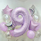 Light Purple Number 21 Balloons For Her, 40 Inch Pastel Lavender Foil Number 2 & 1 Balloons For Women, 21St Birthday Balloons Fo