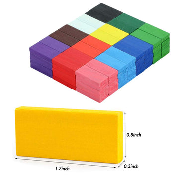 Bigotters Wooden Dominoes Blocks Set, 360 Pieces, 12 Colors, Educational Racing Game For Boys And Girls,Kids Party Favor