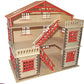 NWFashion 17 Wooden Dream Dollhouse 2 Floors DIY Kits Miniature Doll House with Furniture (Big House+Furniture)
