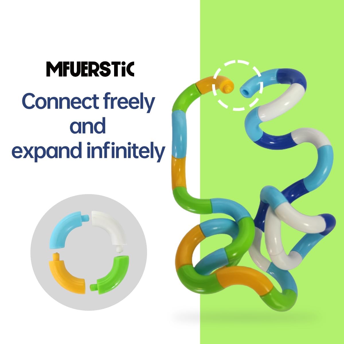 MFUERSTIC(10-Pcs) Tangles Quiet Fidget Toys for Classroom Kids.Fidgets Toys for mature-themed Relieve Anxiety and Stress.Brain Imagination Tools.Gift for Relax Therapy Educational Toy for mature-themeds and Kid