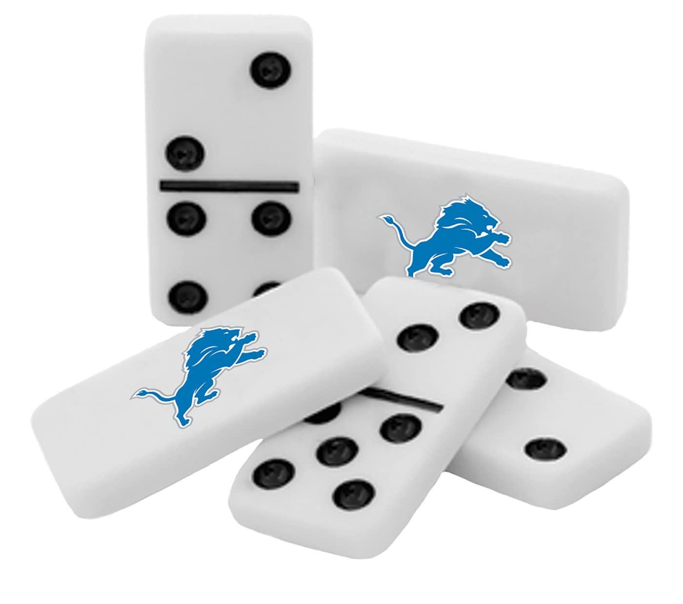 Masterpieces Officially Licensed NFL Detroit Lions 28 Piece Dominoes Game for mature-themeds  For Ages 6+