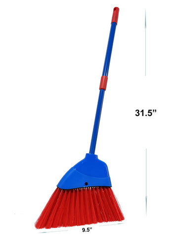 Xifando Kids Broom-Housekeeping Cleaning Tool For Kids Pretend Playing,Retractable Small Broom For Littler Helper(Blue+Red)