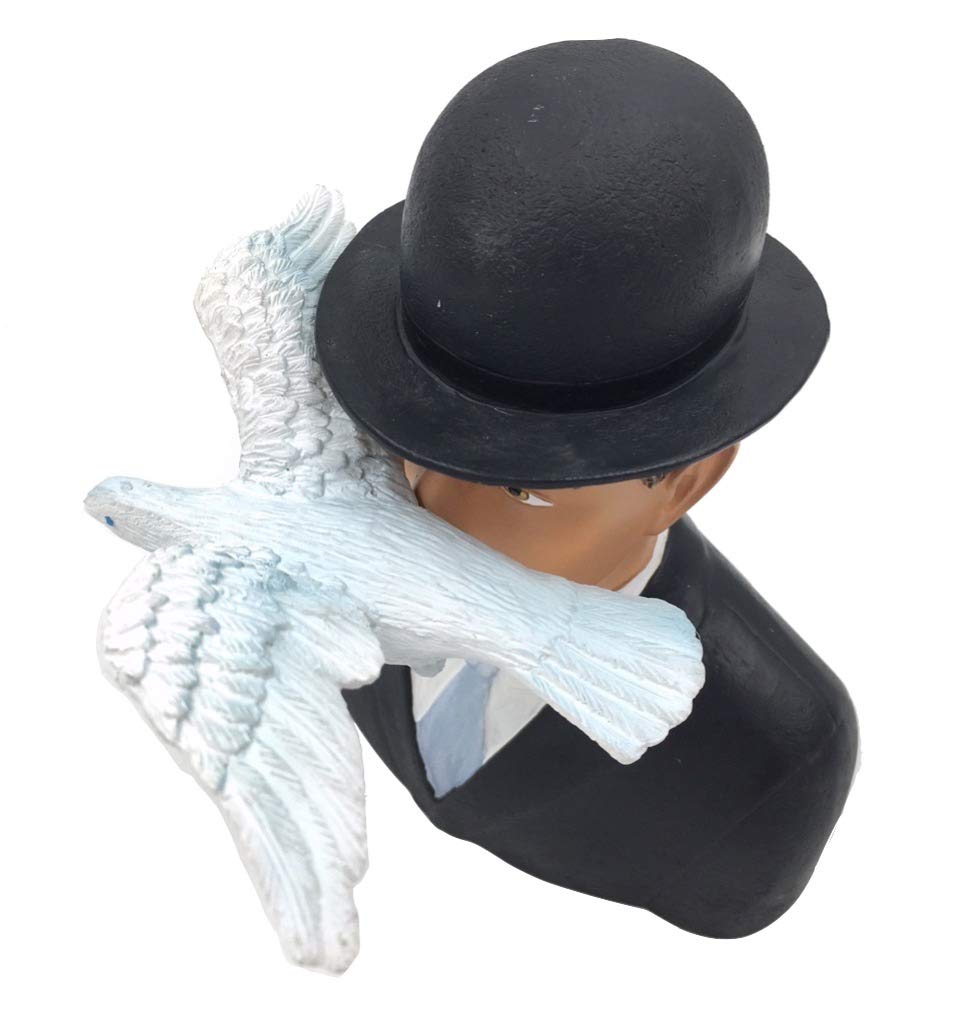 Parastone Man with Hat and Dove Sculpture - Hand-Painted Resin Art - 6" x 5.25" x 5" - Multicolor - Model MAG04