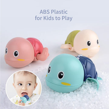 Baby Bath Toys, Wind Up Swimming Turtle Toys For Toddlers, Floating Water Bathtub Shower Toys, Bathroom Pool Play Sets Fun Batht