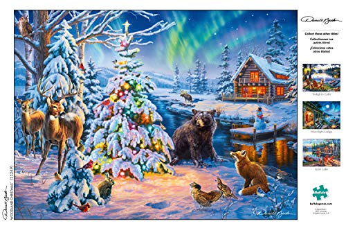 Buffalo Games 1000 Piece Jigsaw Puzzle - Darrell Bush Woodland Christmas - Paper - 26.75 x 19.75 inches - Perfect for Game Nights