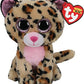 Ty Livvie Leopard Beanie Boo Plush Stuffed Animal, 15cm, Multi-coloured, Model 36367