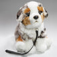 Carl Dick Australian Shepherd Dog With Lead 10.5 Inches, 25Cm, Plush Toy, Soft Toy, Stuffed Animal 3428