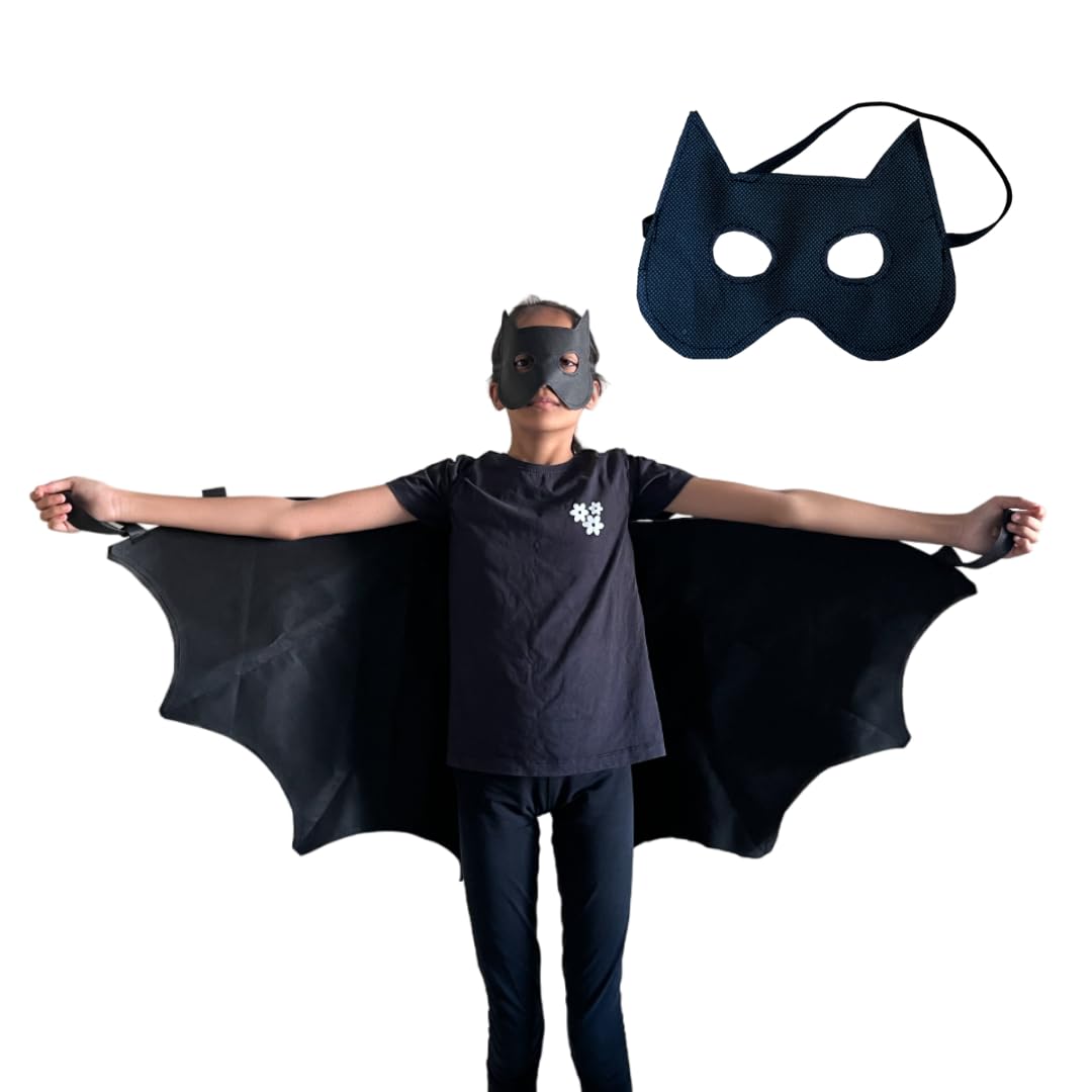Salu & Mayu Bird Wings And Mask Costume | Eagle, Owl, Rooster, Robin, Flamingo For Fancy Dress, Halloween, Kids Play | Non Woven