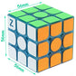 Tanch Blue Fluorescent Speed Cube 3X3X3 Glow In The Dark Luminous Magic Cube Puzzle Toy