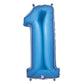 Betallic Megaloon Number 1 Blue 40 Inch Balloon, 40