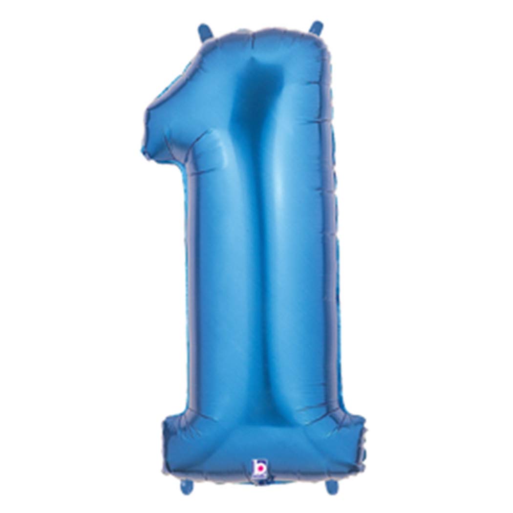Betallic Megaloon Number 1 Blue 40 Inch Balloon, 40